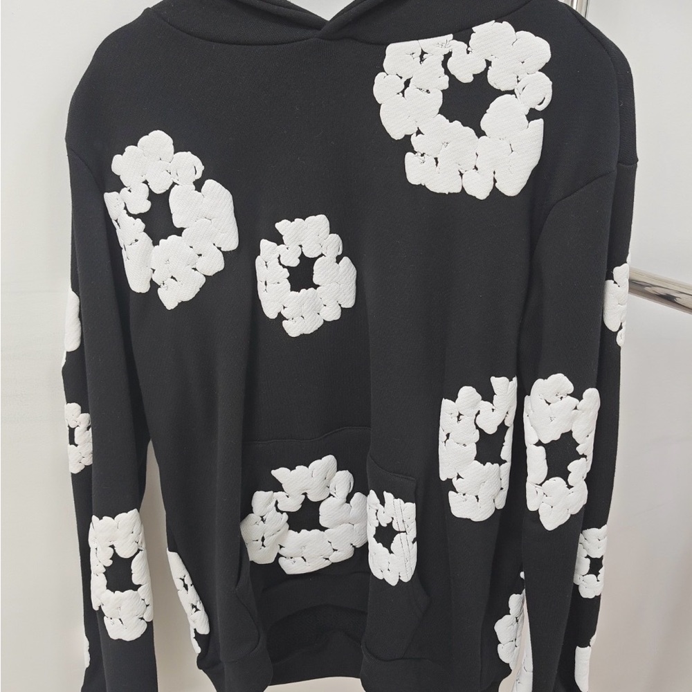 Black Denim Tear Hoodie
